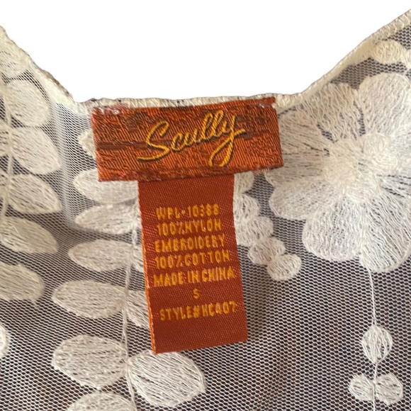Beautiful Scully Embroidered Swimsuit Coverup Kimono Sheer Excellent Condition. - Picture 5 of 14